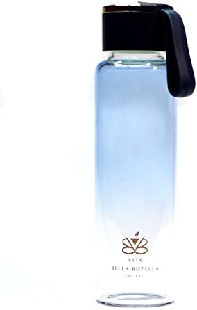 ויטה בלה בוטלה | אקו - בורוסיליקט ידידותי בקבוק מים זכוכית כפולה קיר קיר | 14 עוז | קל משקל | Safe Safe